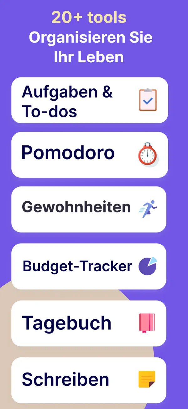 Tagesplaner Aufgabenliste